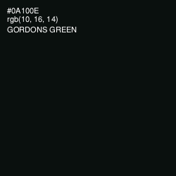 #0A100E - Gordons Green Color Image